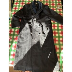 Vintage JOFELD Wool Pea Coat De Ball Velvet Cuffs + Collar Usa Union Made